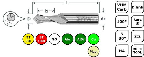 SPPW Multi-V VHM 100° N L: 80x26 z:2 Ø16, 6680951600