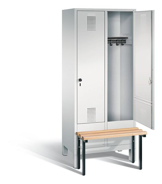 C+P Garderobenschrank Evolo, H1850xB810xT815mm, Farbe: Lichtgrau, 48030-22 S10001