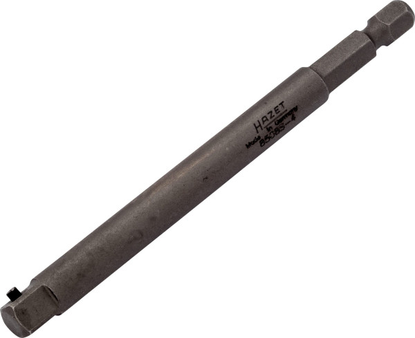 Hazet Schlag-, Maschinenschrauber Adapter, Sechskant massiv 6,3 (1/4 Zoll), Vierkant massiv 6,3 mm (1/4 Zoll), Länge: 100 mm, 8508S-4