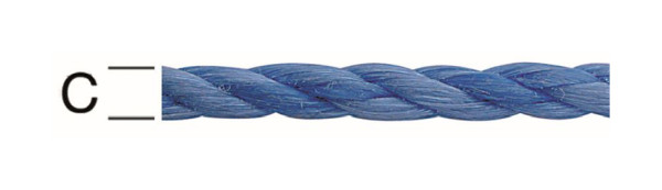 Vormann PP-Seil gedreht 10mm blau, VE: 70 Meter, 008407100BL