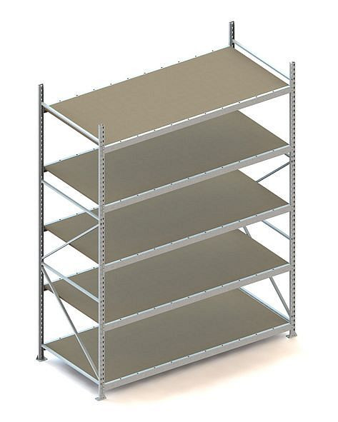 Meta MINI-RACK GR 3000x2200x1050 mm, verzinkt, mit Spanplatte, Bodenanzahl: 5, 20051350