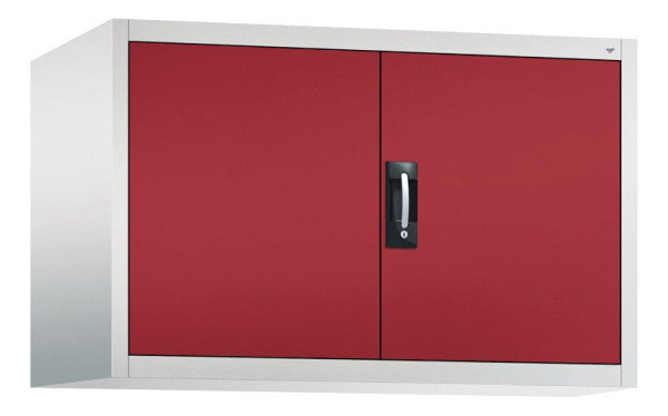 C+P Aufsatzschrank Acurado, H790xB1200xT600mm, Farbe: Lichtgrau / Rubinrot, Muldengriff, 9495-009 S10006