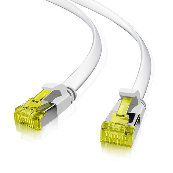 Helos ultra flaches Patchkabel U/FTP Cat 6a weiß 2,0m, 205257