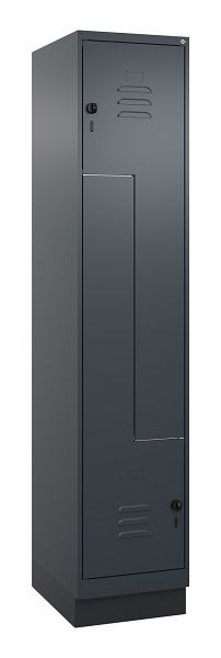 C+P Z-Spind Classic PLUS, C Z-Spind, Classic PLUS, Sockel, 2 Abteile, 1950x400x500mm, 7016/7016, Drehriegel, 080023-122 S10012