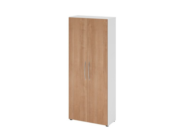 Hammerbacher Schrank 5OH 34, 6cm tief BM Weiß/Nussbaum, V4100/W/N/BM