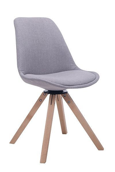 CLP Besucherstuhl Troyes Drehbar Natura Stoff Square, grau, 151857008