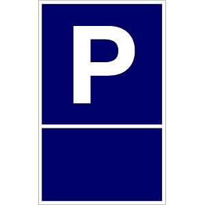 Moedel Parkplatzschild - zur Selbstbeschriftung, Alu, 400x650 mm, 57026
