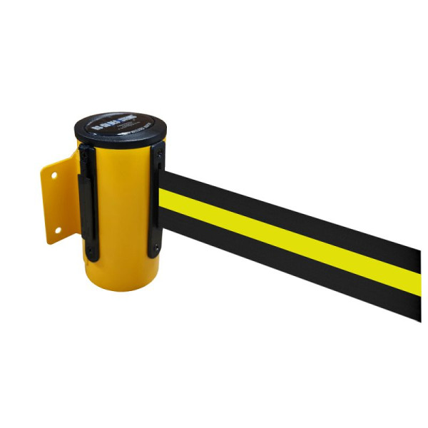 Stein HGS Wandgurtkassette -P-Line Future-, gelb, schwarz/gelb/schwarz waagerecht (gestreift), mit magnetischem Gurtendstück, 12850e-0504