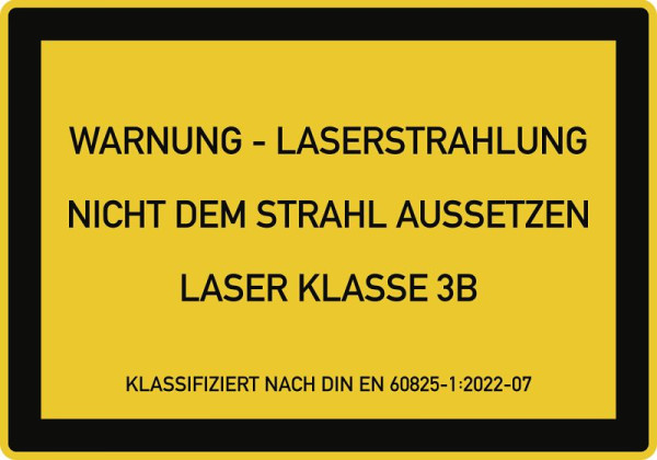 Moedel LASER KLASSE 3B DIN 60825-1, Textschild, Folie, 200x140 mm, 59712