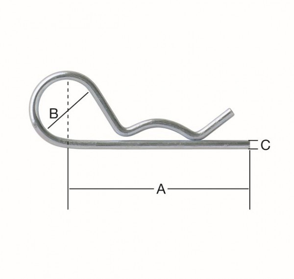 Vormann Federstecker einfach 50 x 10 mm, verzinkt, VE: 15 Stück, 007900800AV