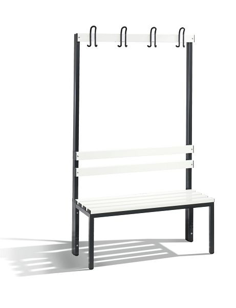 C+P Garderobenbank 1-seitig, H1650xB1000xT400 mm, Reinweiß, 8050-100 S10026
