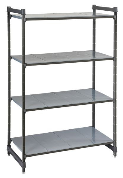 Cambro Camshelving® Basics Plus geschlossene Grundeinheit, 190 kg pro Fachboden, 4 Fachböden, 46 x 91,5 x 183 cm, CBU183672S4580