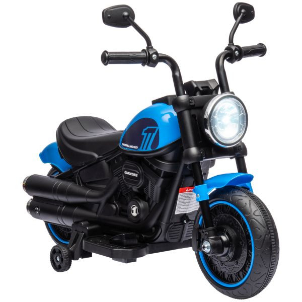 HOMCOM Kindermotorrad Elektro-Motorrad Elektrofahrzeug für 1,5-3 Jahre Kinder, 370-283V90BU