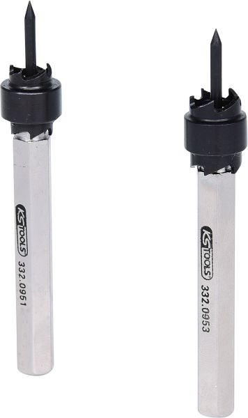 KS Tools HSS Schweißpunkt-Fräser-Satz, 2-tlg, 8-10mm, 332.0950