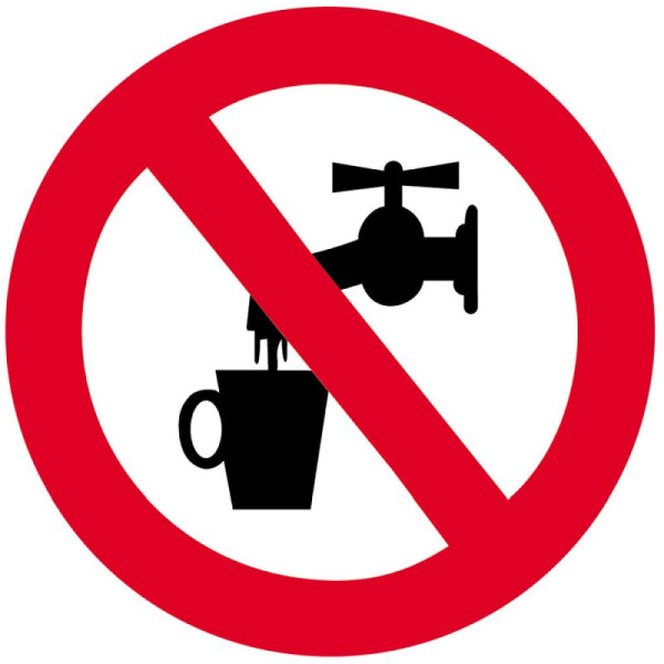 Stein HGS Sonderschild, Kein Trinkwasser, Ø 600 mm, 15739