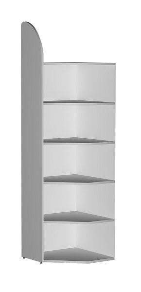 Kerkmann Eckfeld DANTE 2250 mm mit Rückwand, 6 Eckböden, lichtgrau, 50985411