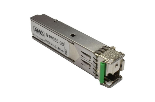 AMG Systems SFP, 1Gb/s, Einfaser, Singlemode, 40km Reichweite (Tx: 1550 nm, Rx: 1310 nm), LC, SFP-SM-1G-BX40-55