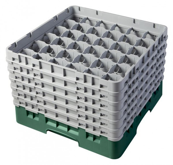 Cambro Spülkorb mit 36 Fächer Camrack® 27,9 cm Flaschengrün, 36S1114119