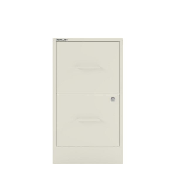 Bisley Home Filer, 2 HR-Schubladen, Stahlgriff, 196 verkehrsweiß antibakteriell, PFA2SH196