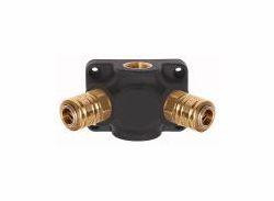 Riegler Verteilerdosen mit Schnellverschlusskupplung NW 7,2, Messing blank, 107278