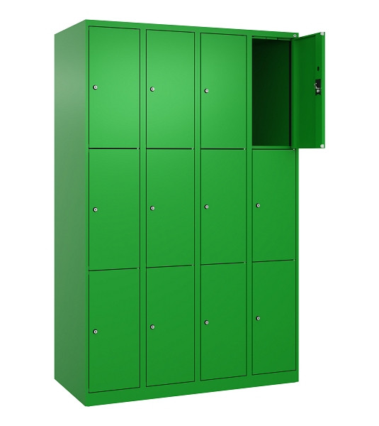 C+P Schließfachschrank Evolo PLUS, 12 Fächer, 1850x1200x500mm, 6037/6037, Abteile 4, Abteilbreite 300 mm, 049000-403 S10026