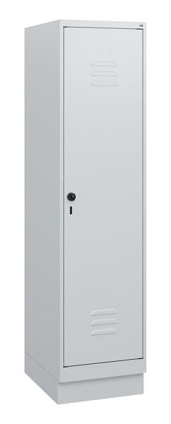 C+P Umkleidespind Classic PLUS, Sockel, 1630x400x500mm, 7035/7035, Drehriegel, 0800205-12 S10009