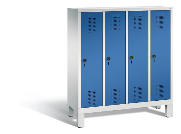 C+P Kindergarten-Spind Evolo, H1350xB1190xT300mm, Farbe: Lichtgrau / Enzianblau, 480103-40 S10049