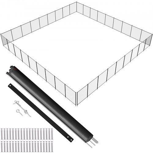 VEVOR Poolzaun 1,21 x 32,91 m, abnehmbar, einfach selbst zu installieren, 340 g Teslin PVC-Poolzaunnetz, DXYCWL4108FTYMRZ5V0
