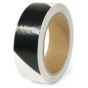 Moedel Markierungsstreifen rechtsweisend, Folie, langnachleuchtend/schwarz, 160-mcd, 30mmx16m, 55061