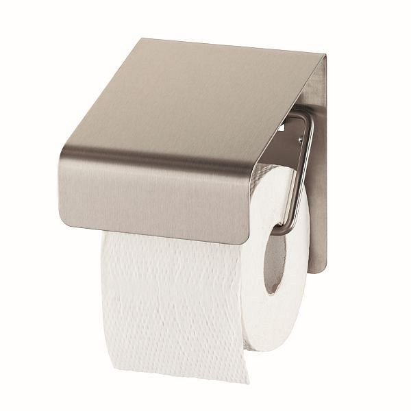 Air Wolf WC-Papierhalter, Serie Omikron II, H x B x T: 150 x 130 x 130 mm, Edelstahl gebürstet, 35-712