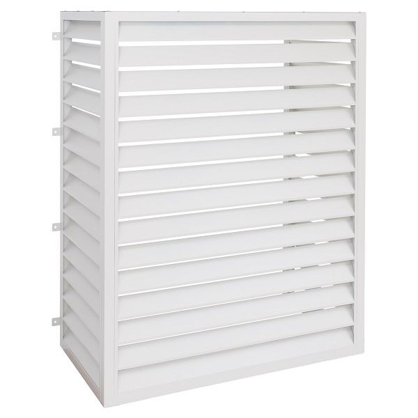Mendler Verkleidung für Klimaanlage/Wärmetauscher HWC-O43, Abdeckung Schutzgitter, Metall 164x127x65cm, grau-weiß, 121576