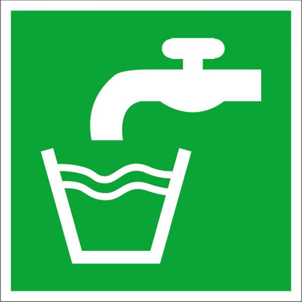 Stein HGS Rettungsschild Trinkwasser, 150 x 150 mm / Folie, selbstklebend, 38.a2196
