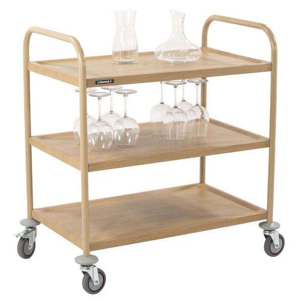 Casselin Servierwagen in Holzoptik 3 Etagen, CCSB3P