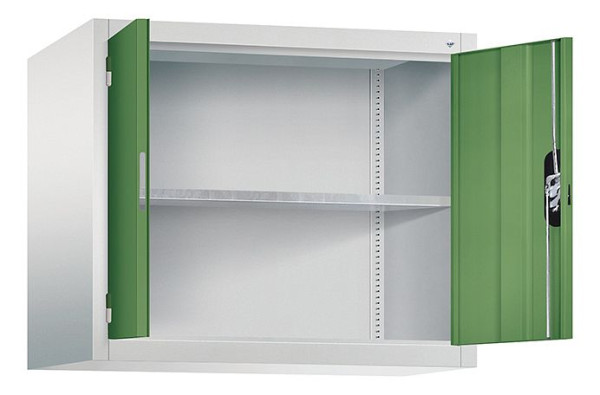 C+P Aufsatzschrank Acurado, H790xB930xT500mm, Farbe: Lichtgrau / Resedagrün, Muldengriff, 9285-009 S10116