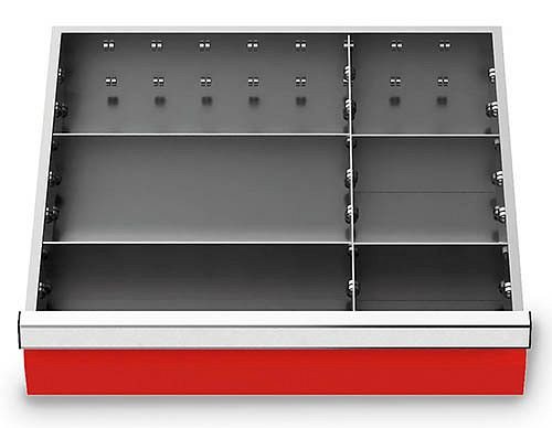 Bedrunka+Hirth Schubladeneinsätze T500 R 18-16, für Blendenhöhe 200 mm, 1 x MF 400 mm. 2 x TW 300 mm. 2 x TW 150 mm, 146-141-200
