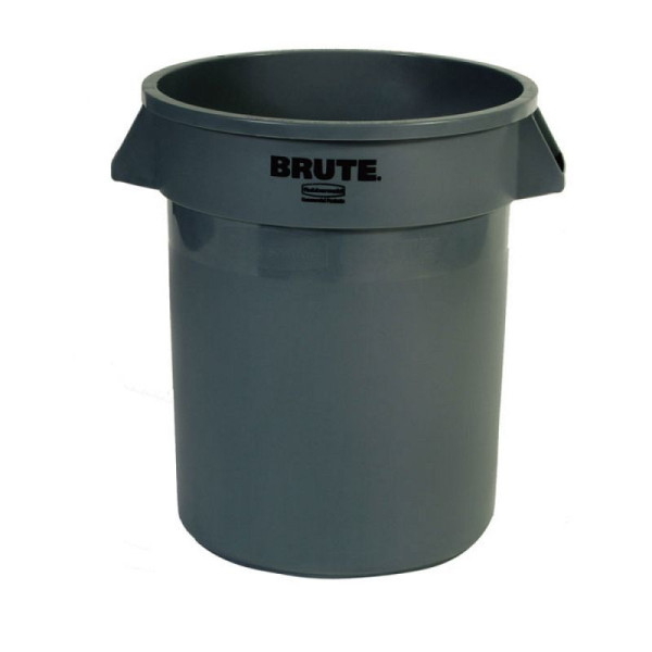 Stein HGS Abfallcontainer -BRUTE- Rubbermaid 75,7 Liter, grau, mit Deckel, schwarz, 12575-05