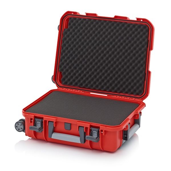 Auer Schutzkoffer Pro Trolley, Blutorange, ohne Schloss, Würfelpolster, CP 5422 B1-2002