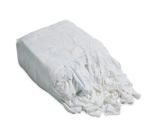 DENIOS Trikotputzlappen TW, aus weißen Baumwollstoffen, 30 Presswürfel à 10 kg, VE: 30 Stück, 158034