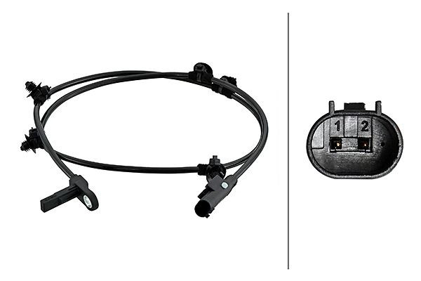 HELLA Sensor, Raddrehzahl, 2-polig, Kabel: 920mm, 6PU 230 048-271