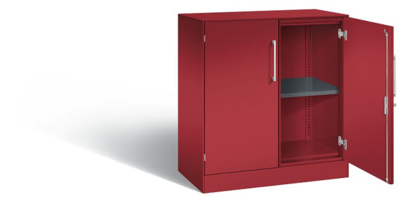 C+P Sideboard mit Flügeltüren Asisto, H915xB800xT435mm, Farbe: Rubinrot, Bügelgriff, 2 OH, 141053-000 S10209