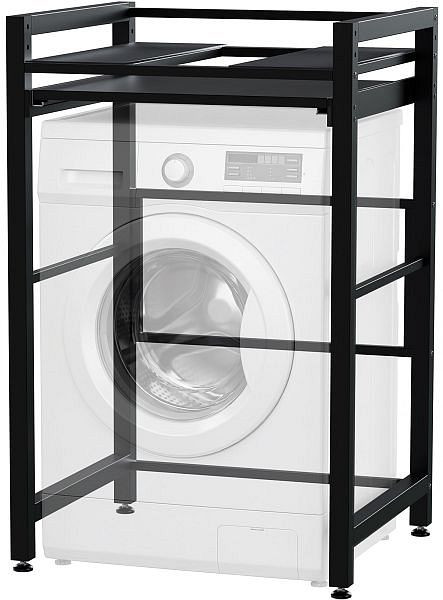 CLP Waschmaschinenregal Alara, schwarz, 328609, 4255716396626