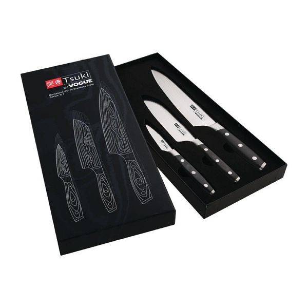 Vogue Tsuki Series 7 Geschenkset 3-teilig, Damaststahl, CR403