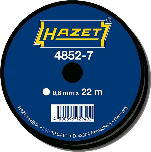 Hazet Schneidedraht, rund, Austrennen von geklebten Fahrzeugscheiben, 4852-7, 4000896129492