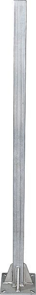 Patura Pfosten Quadrat 60 mm, L= 1,50 m mit Bodenplatte, Edelstahl, 334704