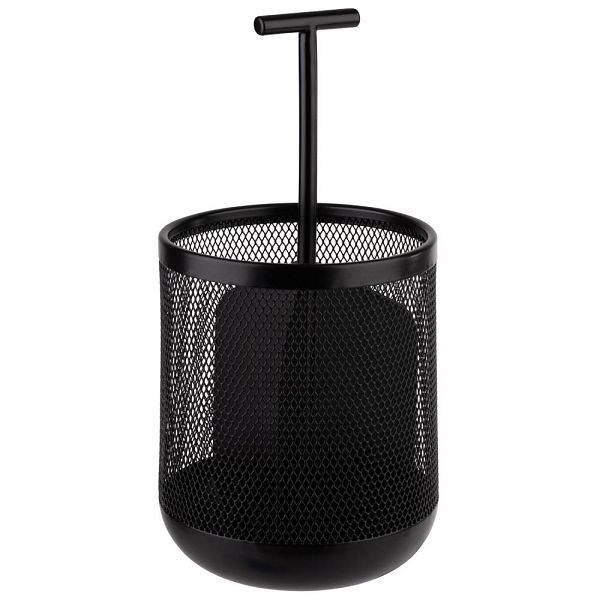 APS Besteckbehälter "DART", Metall, Ø 12 cm, Höhe 25 cm, 3 Fächer, schwarz, 11755