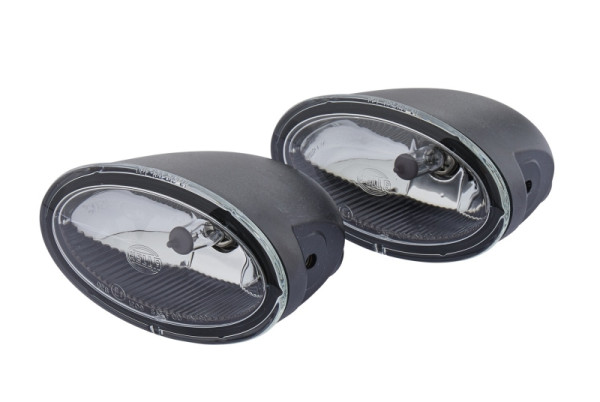 HELLA FF/Halogen-Nebelscheinwerfersatz, FF 50, 12V, oval, Anbau, ECE, Lichtscheibenfarbe: glasklar, links/rechts, Set, 1NA 008 283-801