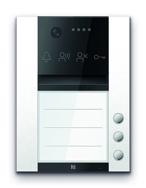 TCS Türkontrollsystem PES PRO IP Video Außenstation 3T 1 Spalte AP RAL9010 reinweiß, AVA410103-0019