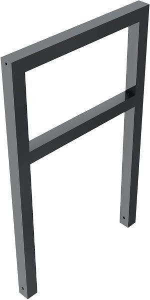Schake Anlehnbügel aus Stahlrohr Rechteckrohr 60 x 60 mm, mit Querholm, Gesamtbreite: 750 mm, feuerverzinkt und beschichtet DB 703, 455_075B