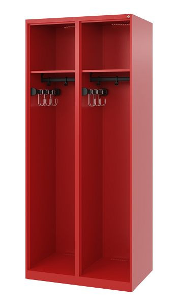 C+P Feuerwehrspind Evolo, Modell EXPERT, 2 Abteile, H1850B800T500 mm, Feuerrot, 0491015-22 S10002