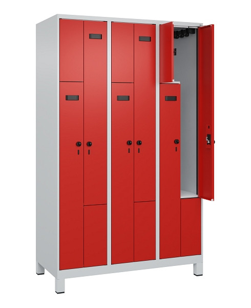 C+P Z-Spind Evolo PLUS, Füße, 6 Fächer, 1950x1200x500mm, 7035/3020, Drehriegel, 049013-326 S10011